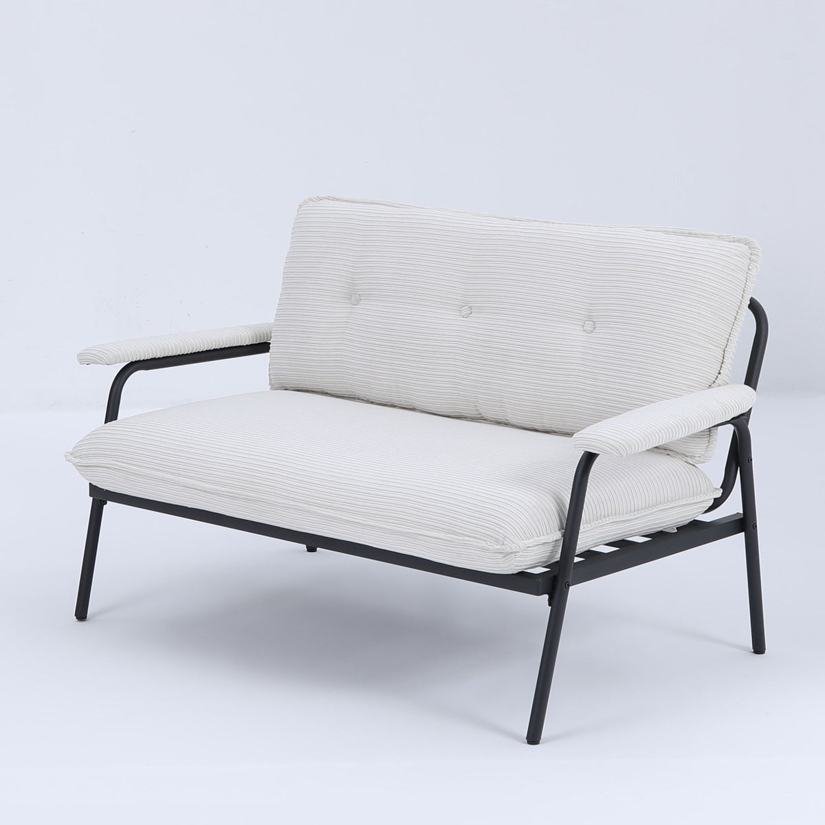 Modern Metal Frame Sofa with Sponge Filling - Beige