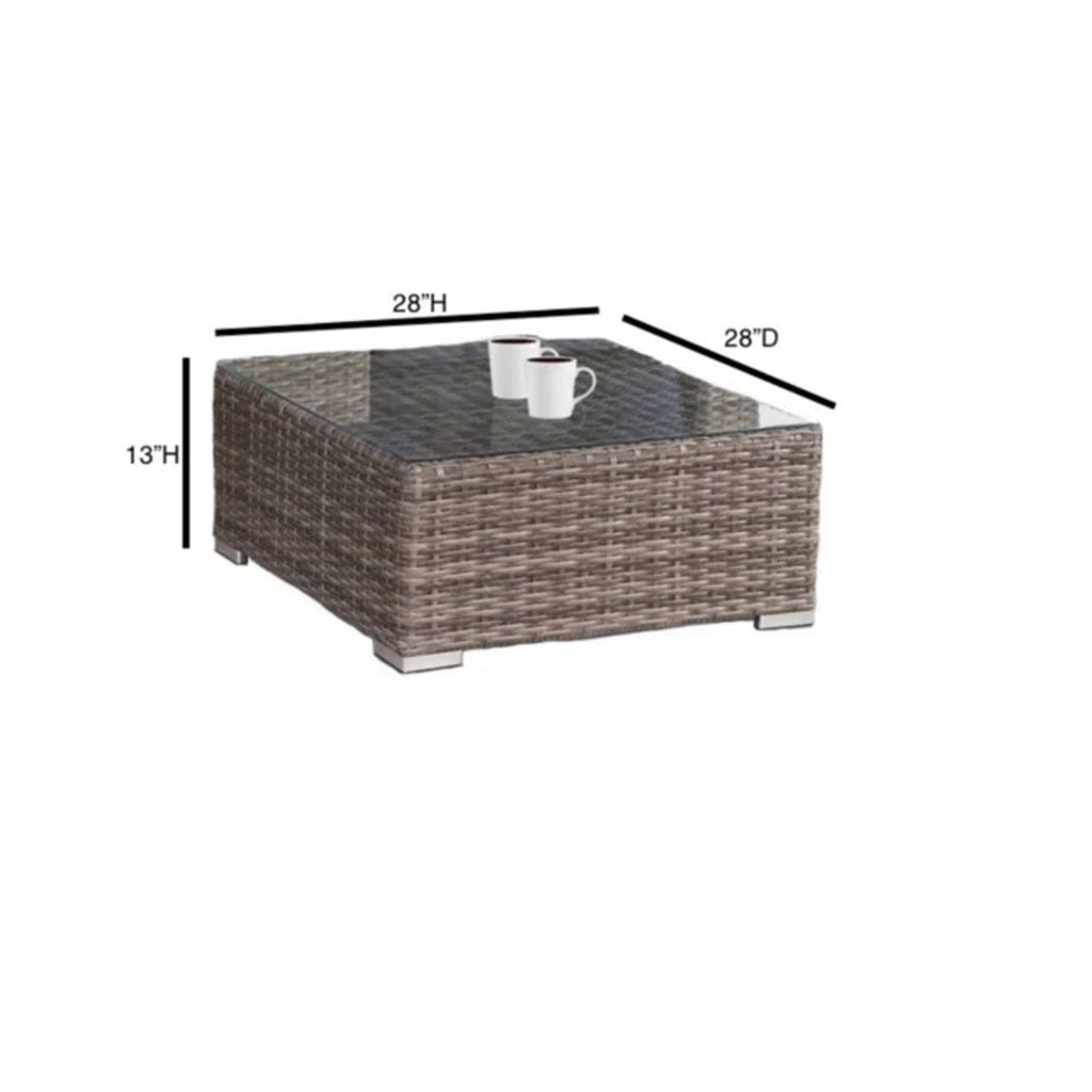 Modern Patio Rattan Sectional Set with Cushions - Multiple Set Options