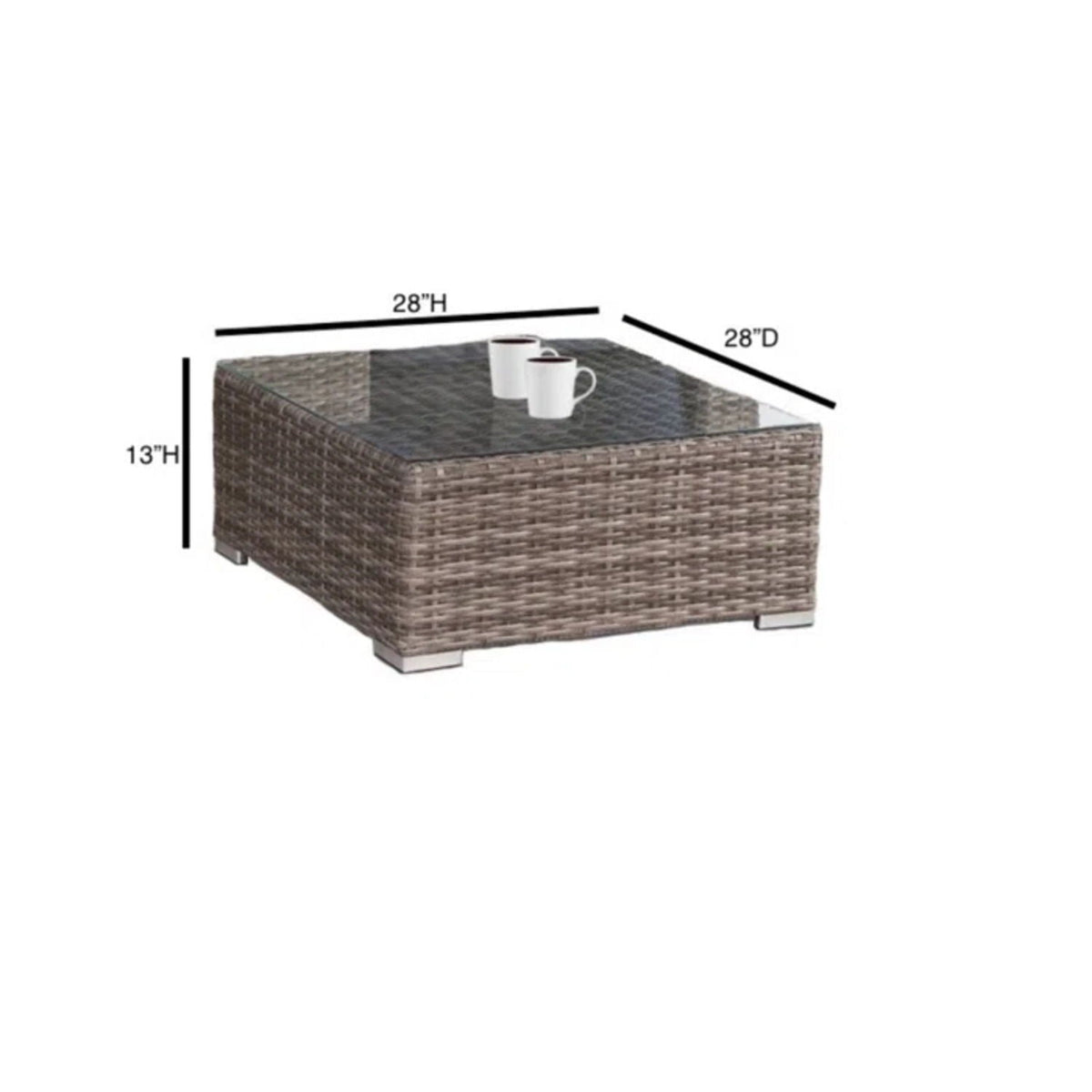 Modern Patio Rattan Sectional Set with Cushions - Multiple Set Options