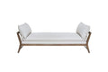 Daybed With Strap Detail and Cushions Included - White