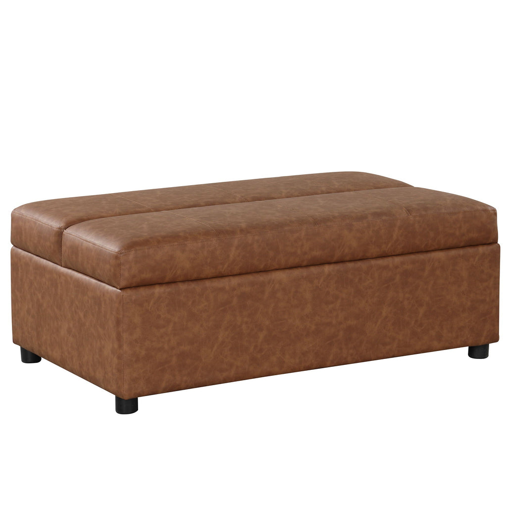 Twin Size Folding Ottoman Sleeper Bed with Mattress - Light Brown, Black, Dark Gray, White