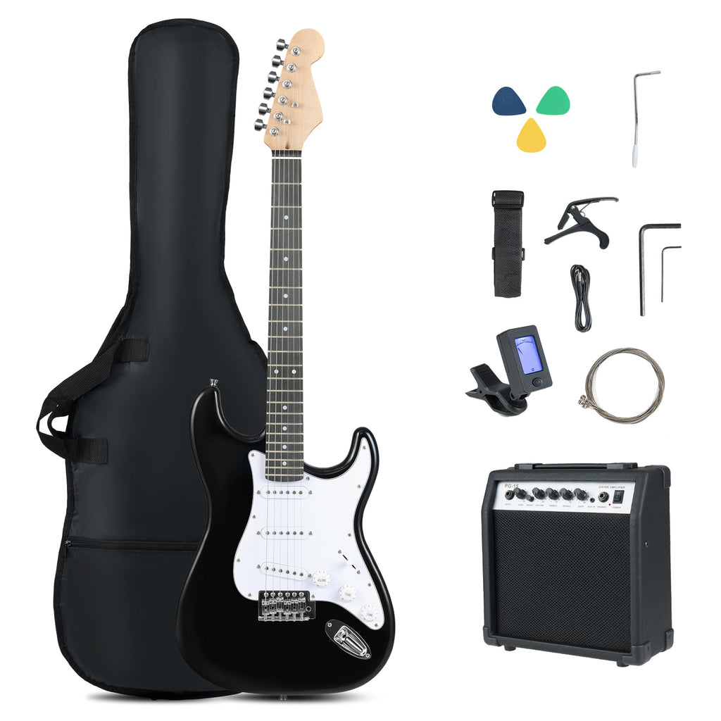 39 Inch Full Size Electric Guitar Beginner Kit with Amplifier for Starter