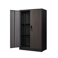 Metal Storage Cabinet With Locking Doors And Adjustable Shelf