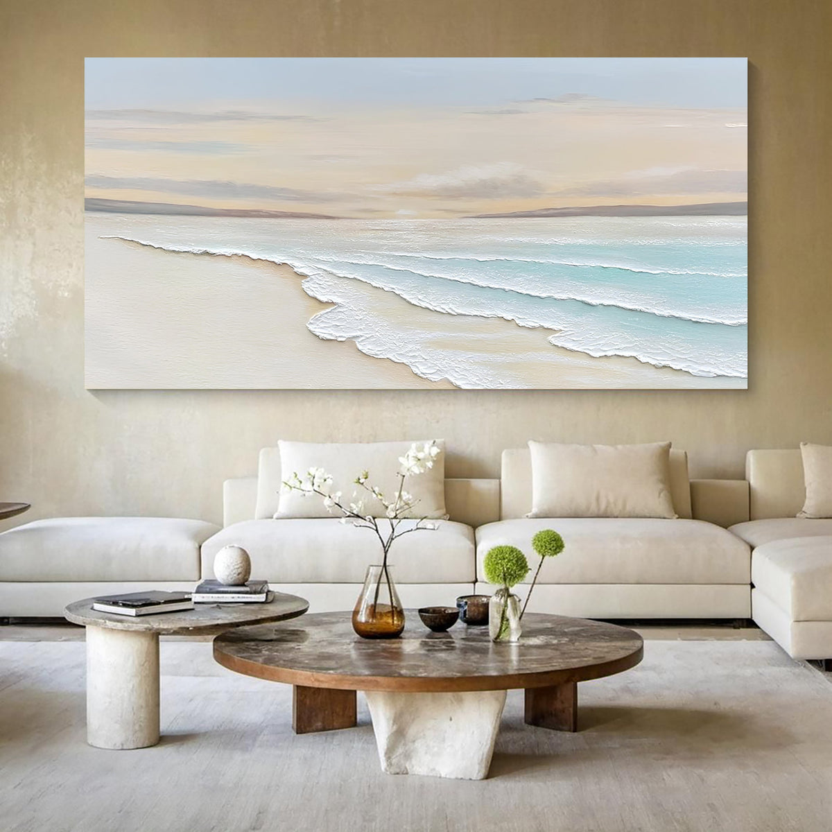 Serene Ocean Wave Coastal Wall Art IV