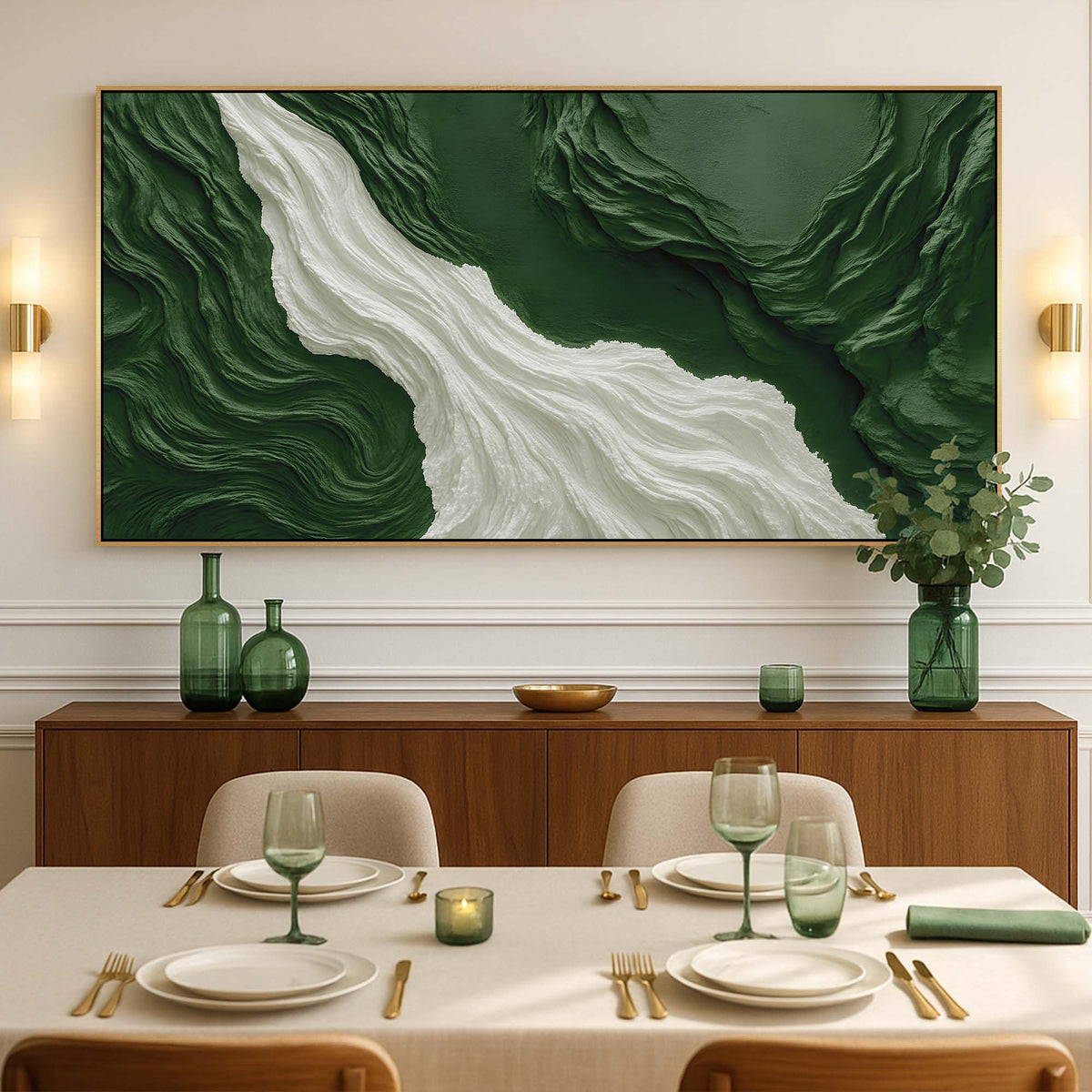 Green Rivers Abstract Wall Art