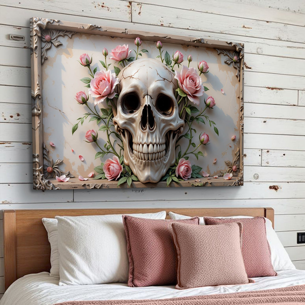 Rose And Skull Wall Art V