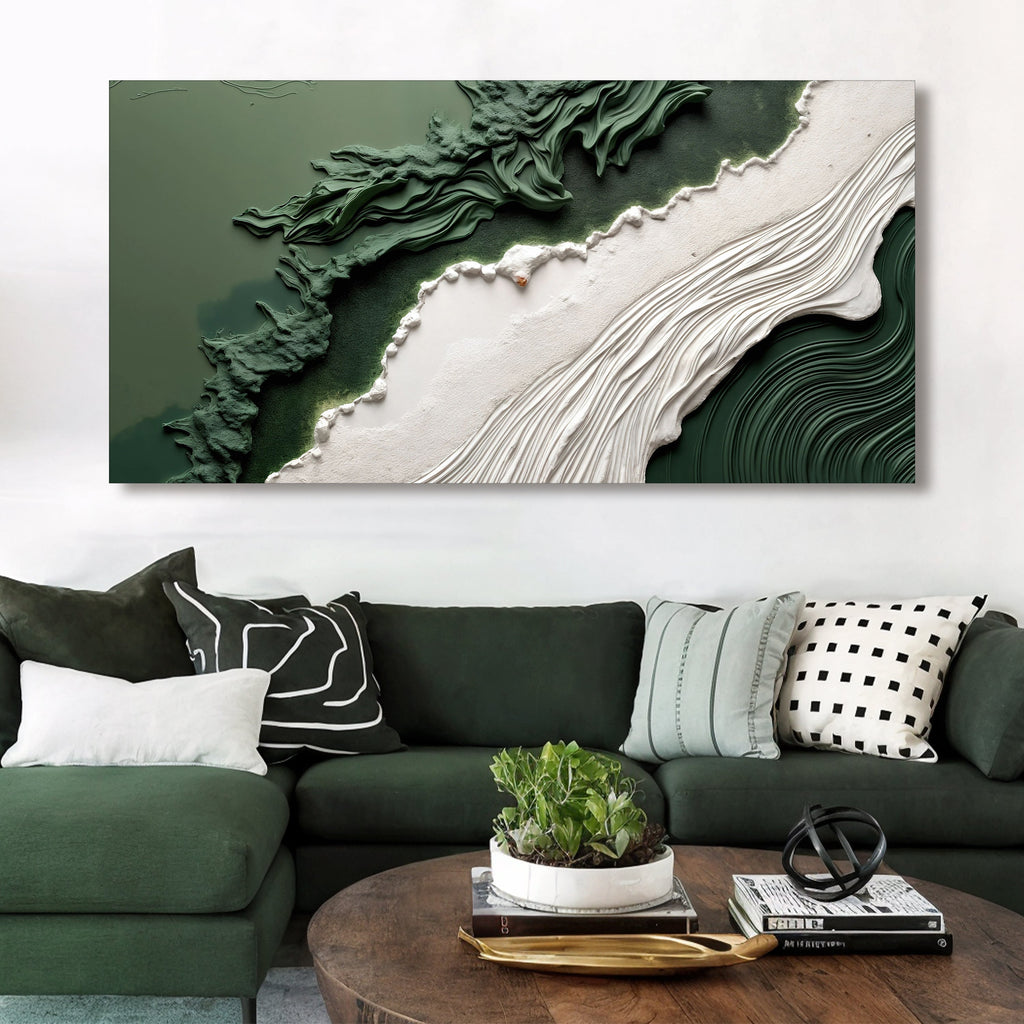 Green Rivers Abstract Wall Art VI