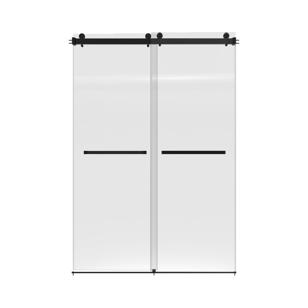 Double-Sliding Shower Door with Tempered Glass - Clear
