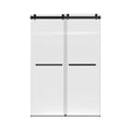 Double-Sliding Shower Door with Tempered Glass - Clear