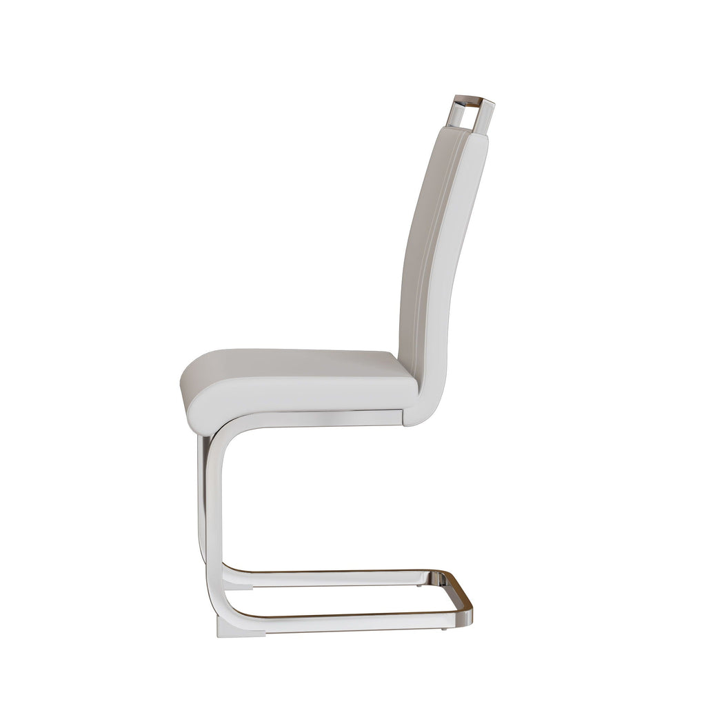 Modern Dining Chairs with Padded Seat and High Back - Black, White, or Dark Gray