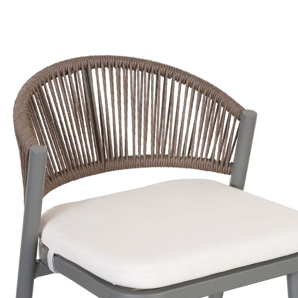 Outdoor Bar Height Metal Frame Counter Stools