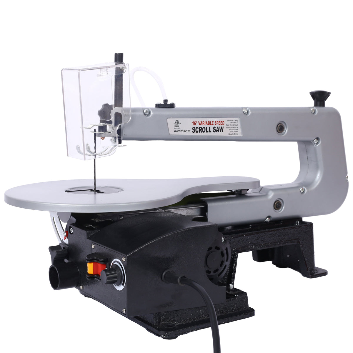 16-Inch Variable Speed Scroll Saw with Tilting Table - Steel