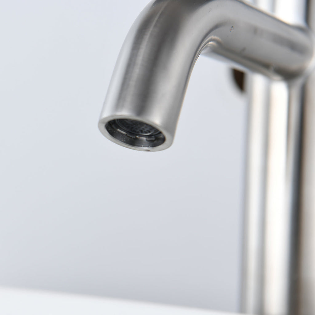 Single Hole Single Handle Bathroom Sink Faucet with Spot-Resistant Finish - Matte Black, Brushed Nickel, Brushed Gold