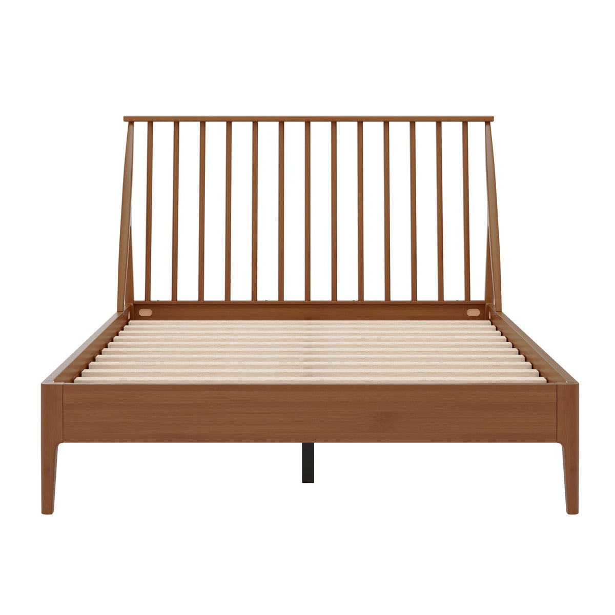 Bohemian Platform Bed with Tall Headboard - Dark Brown or Black