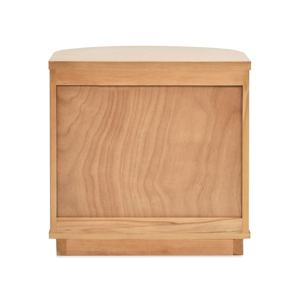 2 Drawer Storage Side Table with Fluted Carved Detail - Light or Dark Brown