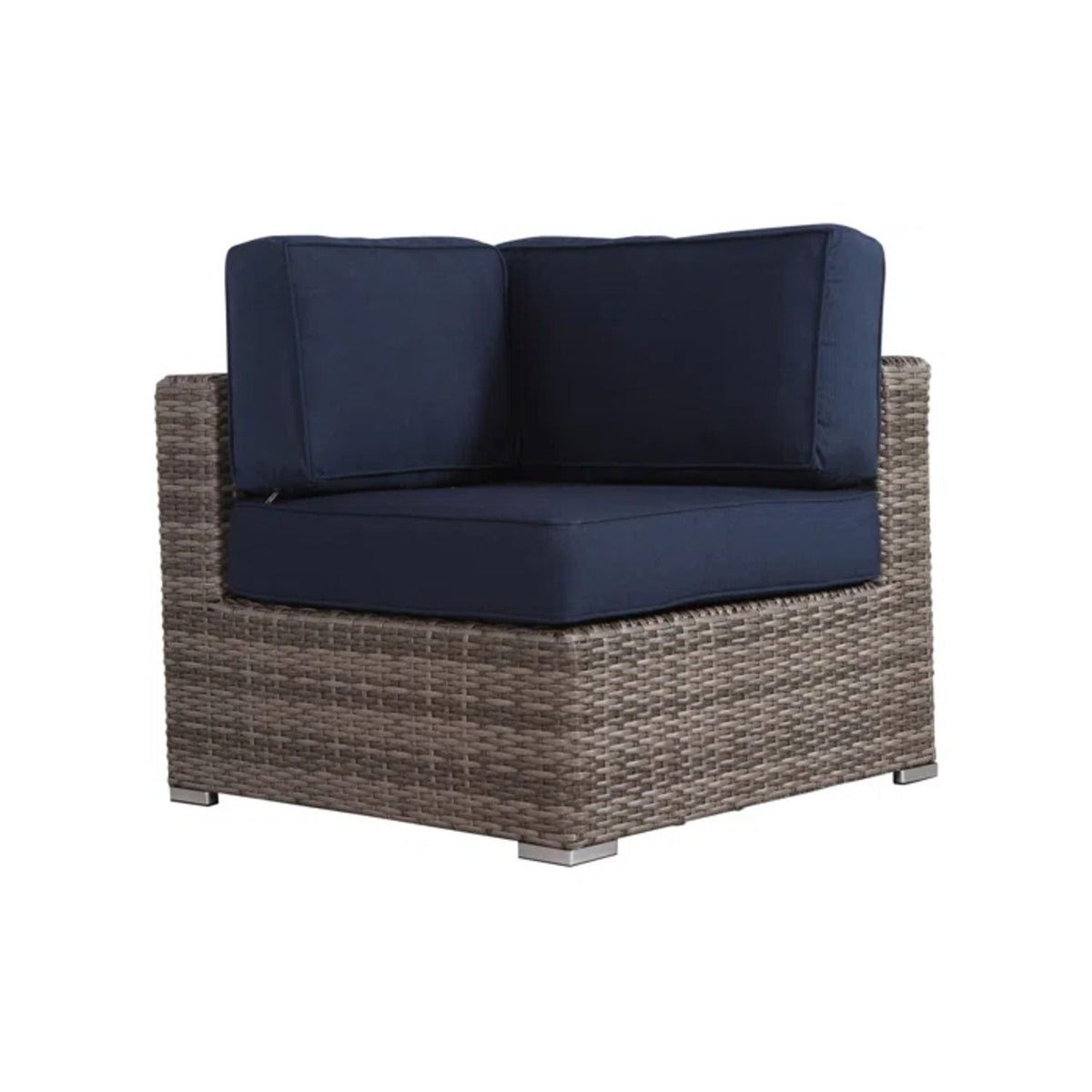 Modern Patio Rattan Sectional Set with Cushions - Multiple Set Options