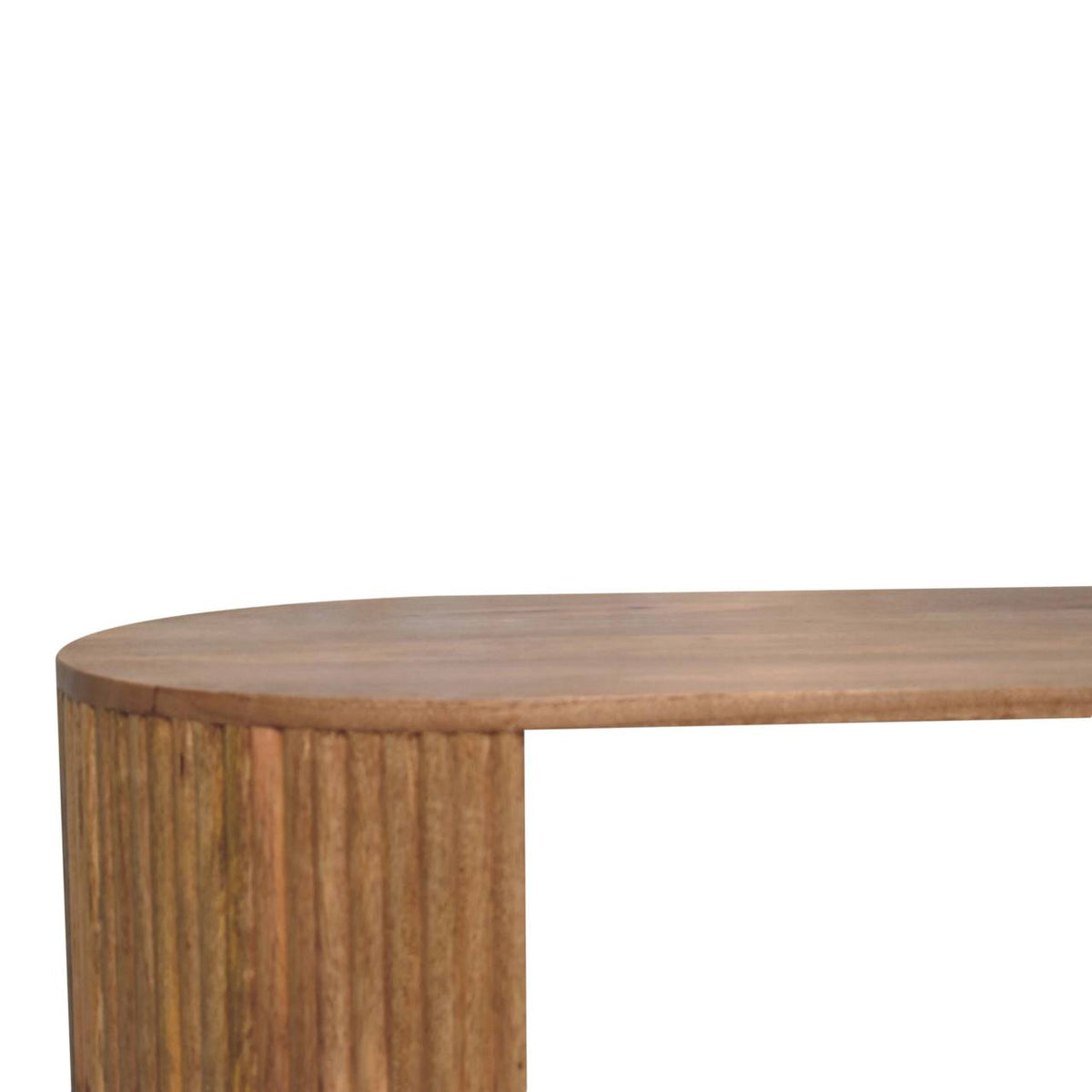 Solid Wood Soba Ball Coffee Table with Open Storage - Natural Oak