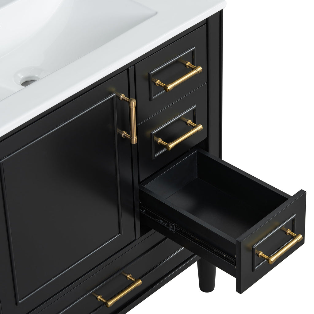 Traditional Bathroom Vanity Set with Soft Close Doors - Multiple Colors