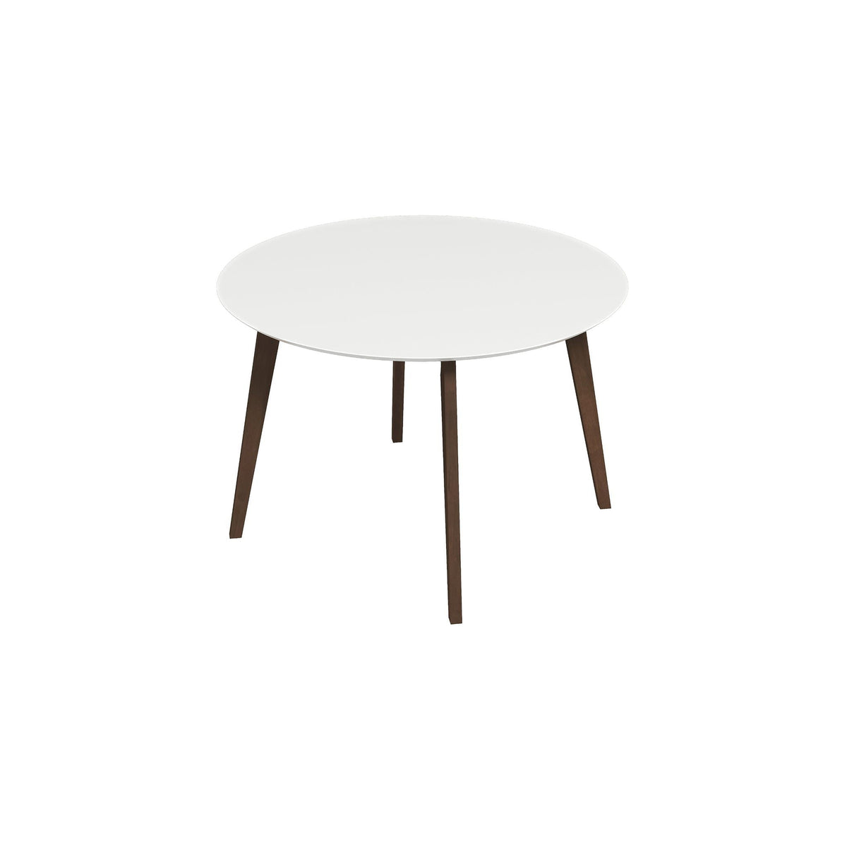 White 5 Piece Dining Table Set with Solid Wood Base - Alina