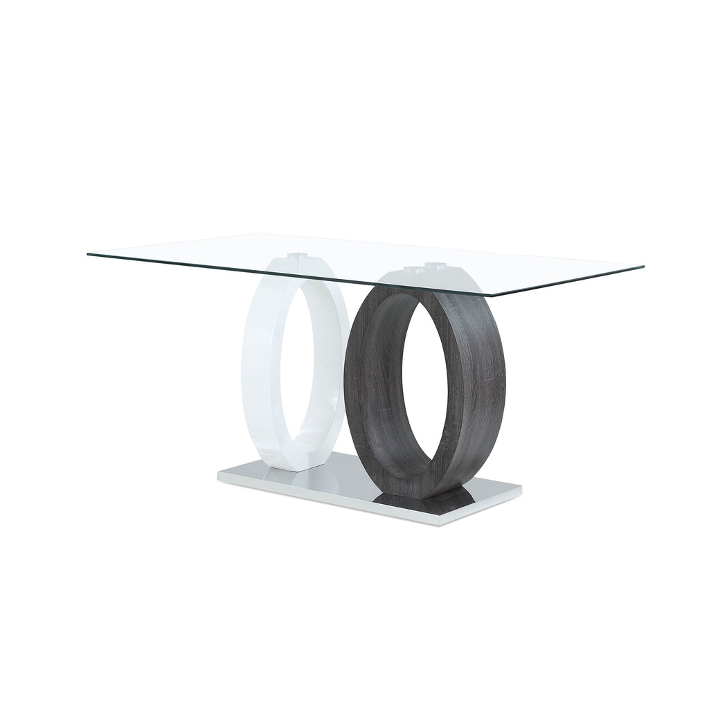 Royce Dining Table with Durable Metal Base - White