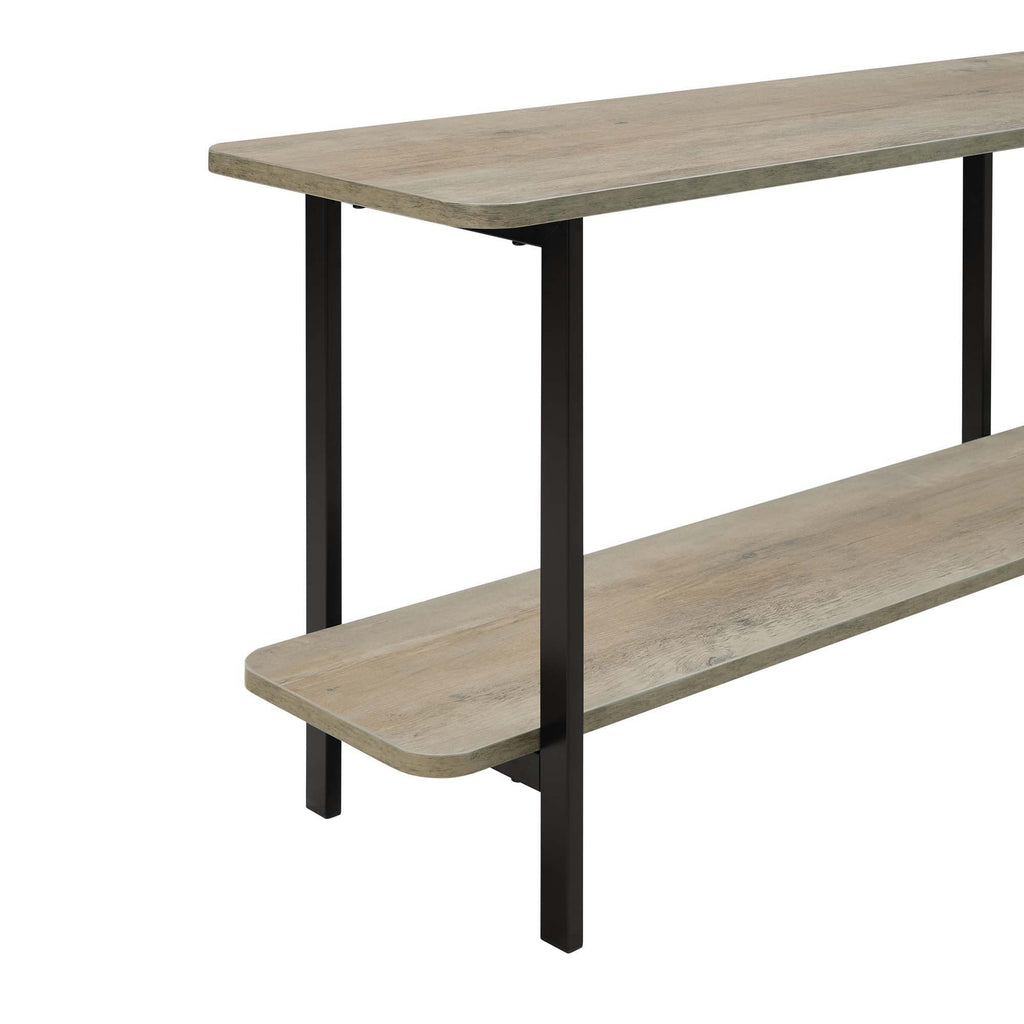 Celine 2 Shelf Console Table with Durable Construction - Gray, White, Black