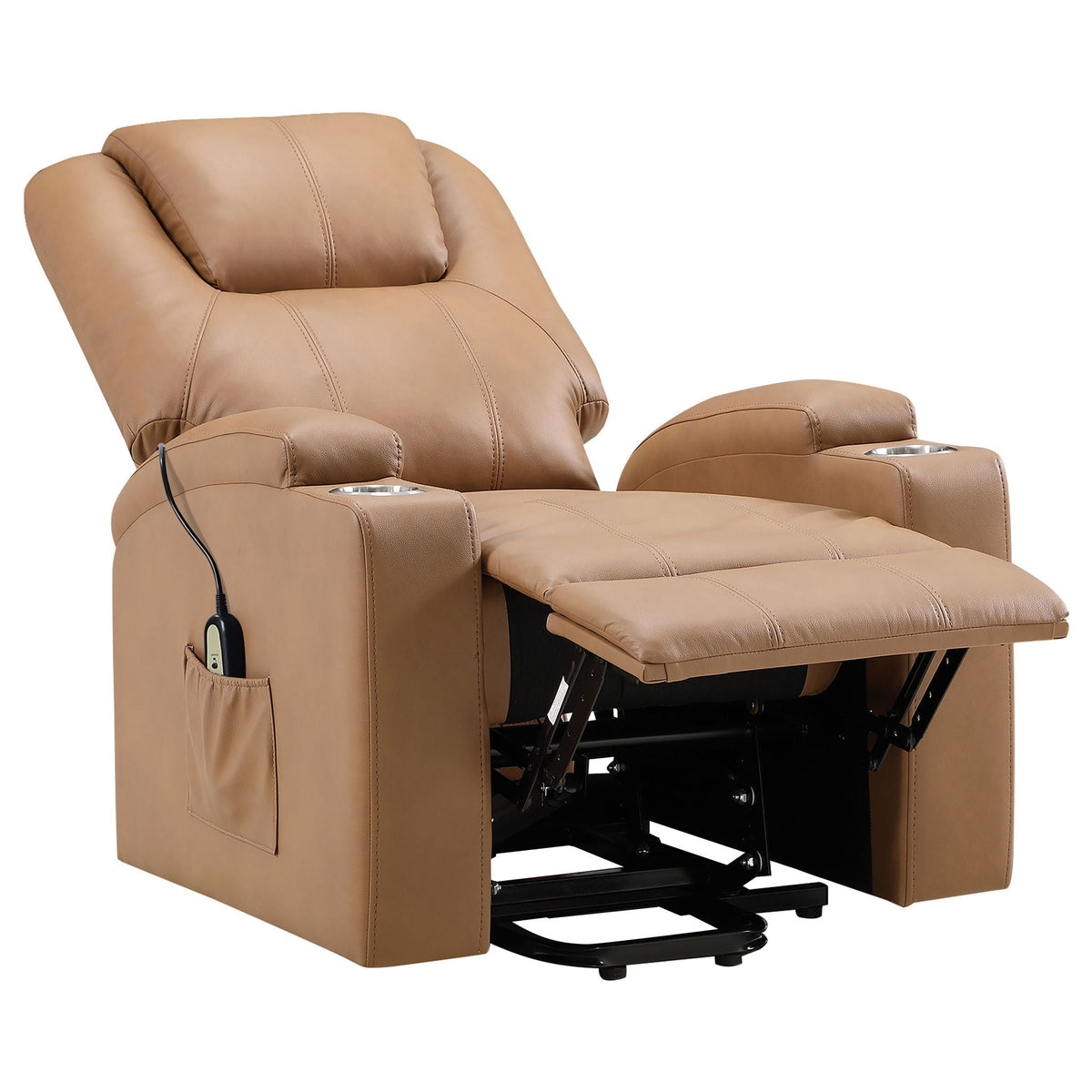 Macklin - Power Lift Massage Recliner With Heat And Dual Cupholders