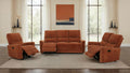 Navarro 3-piece Upholstered Reclining Sofa Set Orange
