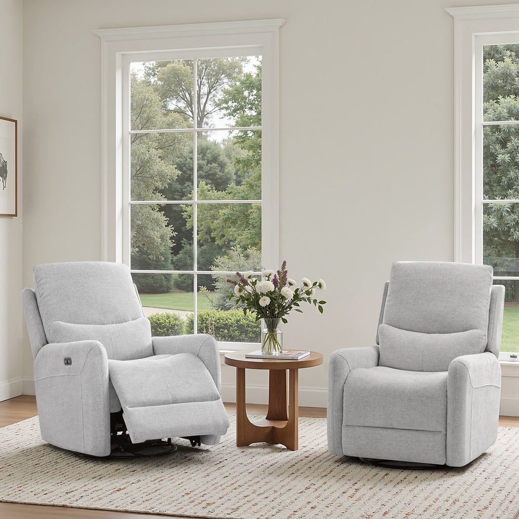 Dublin 30" Swivel Power Recliner Arm Chair with 360° Swivel - Heathered