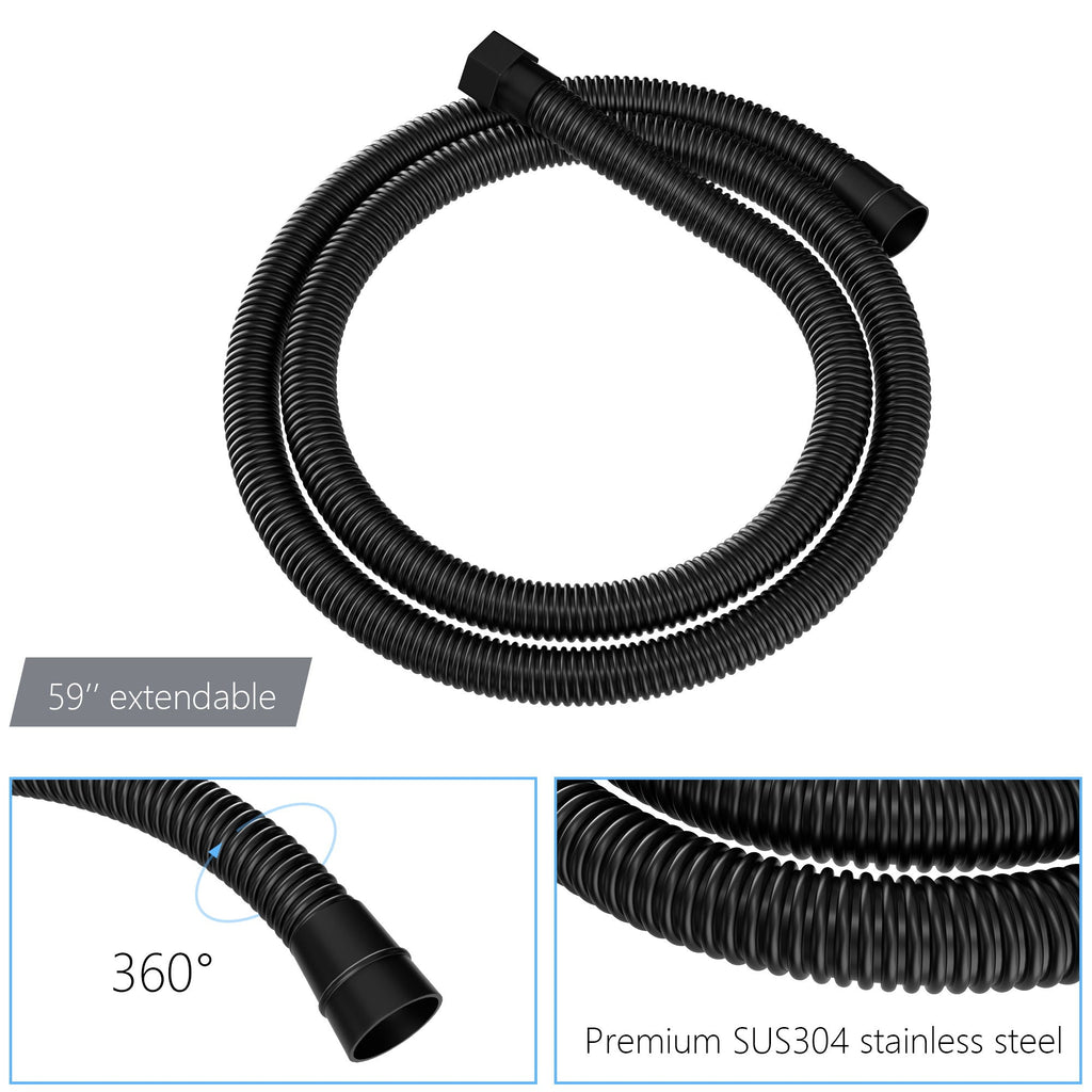 Modern Shower System with Adjustable Slide Bar - Black or Gray