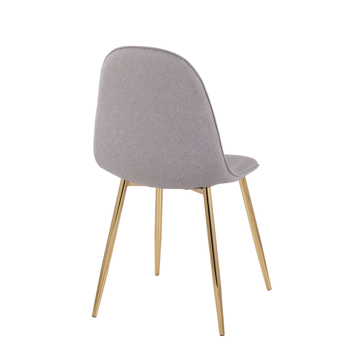 Pebble Contemporary Modern Design Chair Set with Upholstered Seat - Multiple Colors