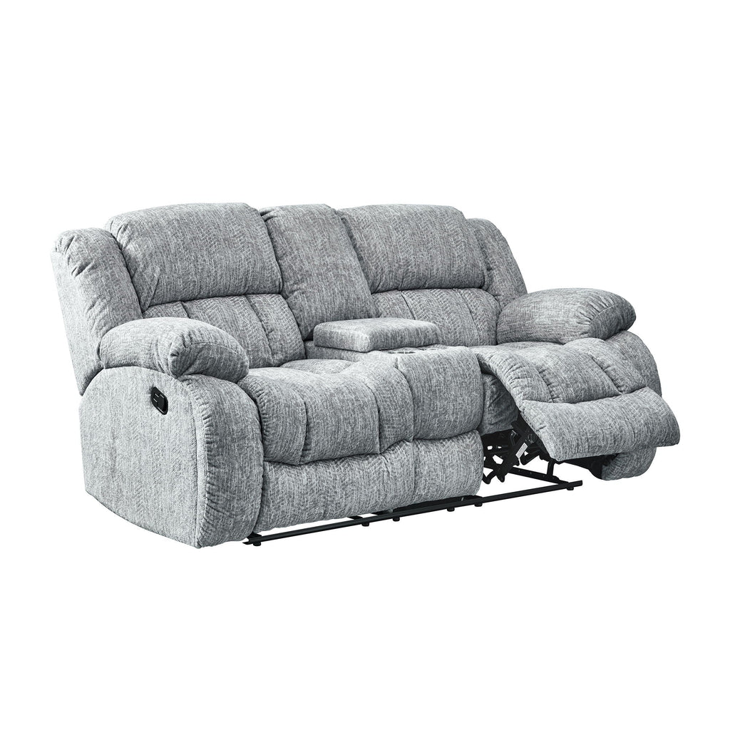 Console Reclining Loveseat with Manual Motion - Black or Gray
