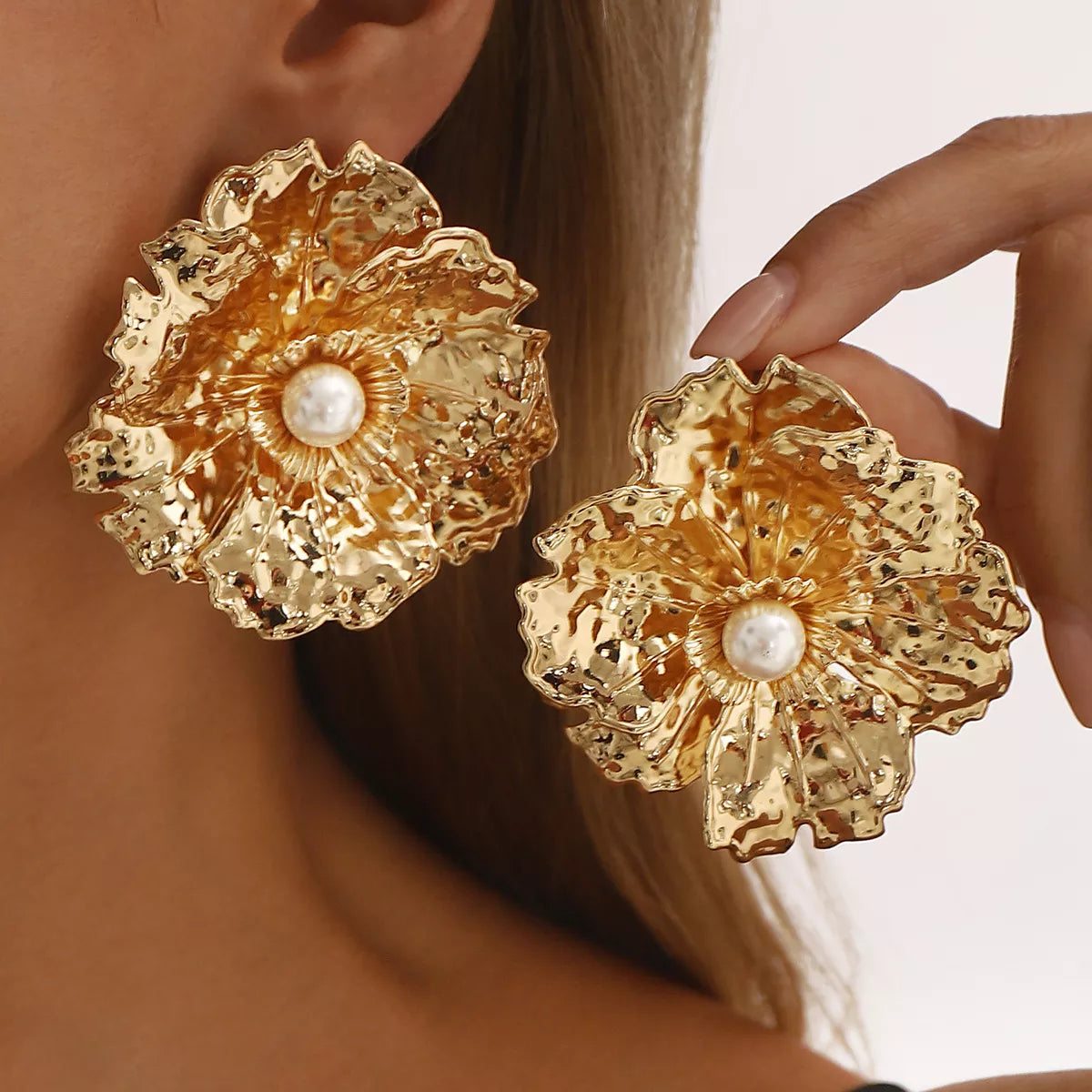 18K Gold-Plated Flower Earrings