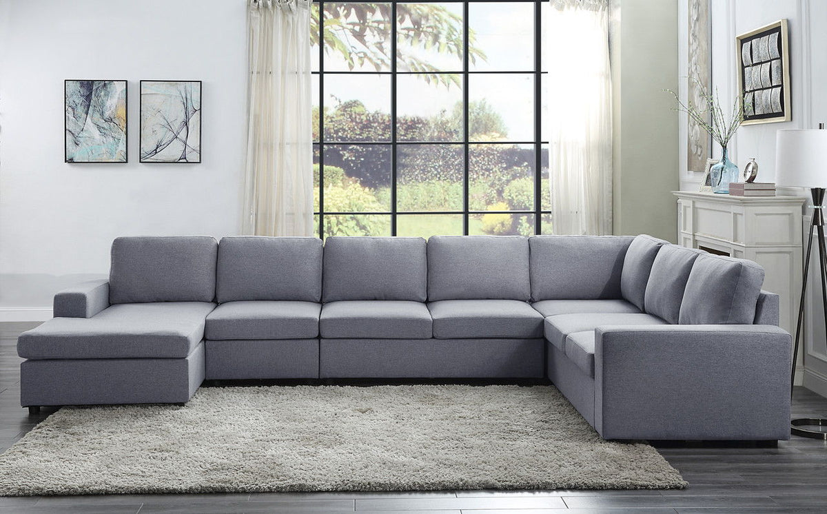 Tifton 7 Seat Reversible Modular Sectional Sofa Chaise