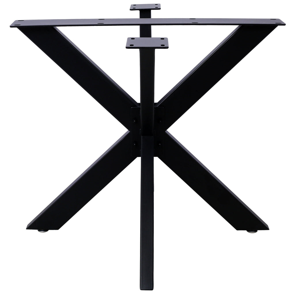 Spider Shaped Steel Table Base with Heavy Duty Construction - Black