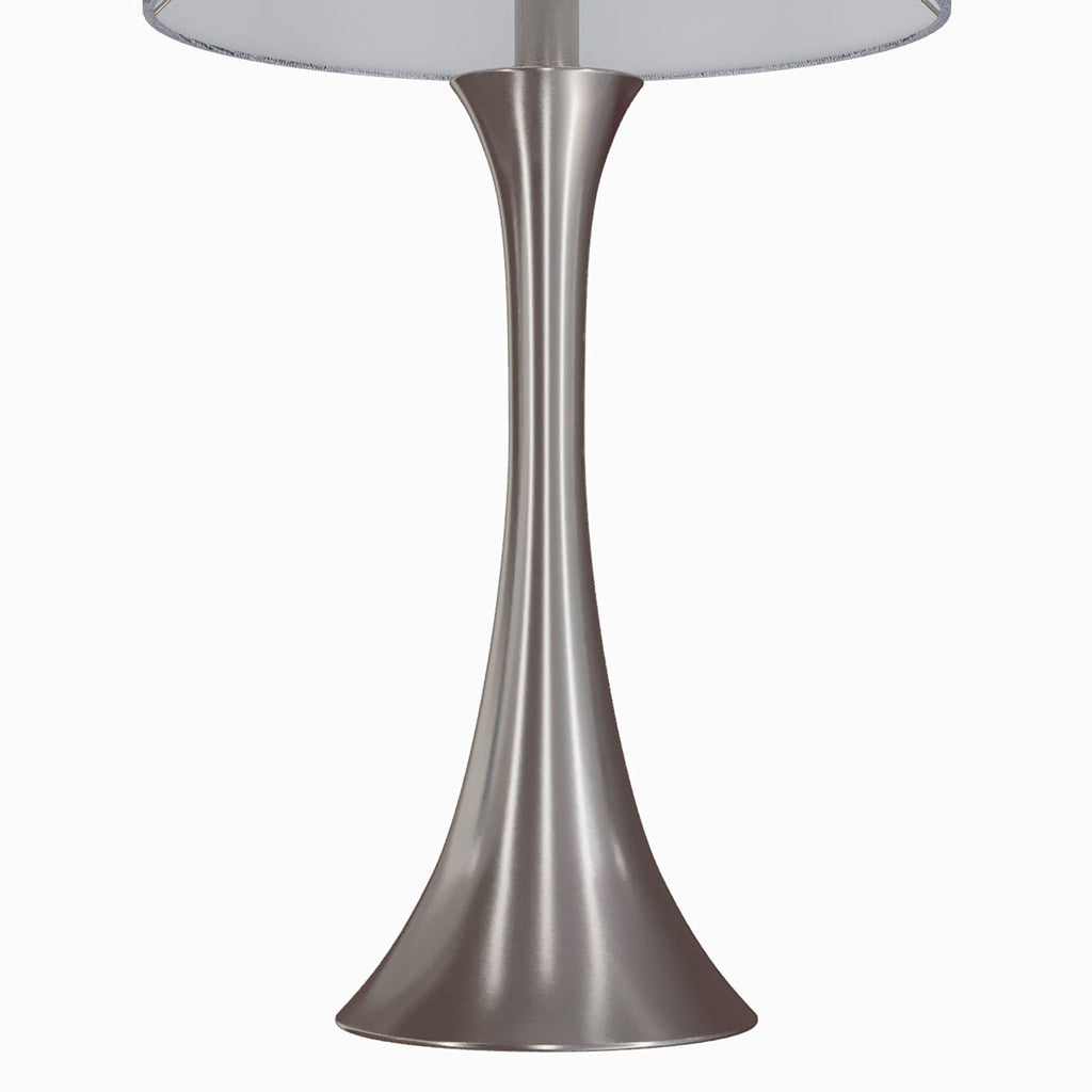 Contemporary Semi Gloss Table Lamp Set of 2 with Hourglass Design - Multiple Colors