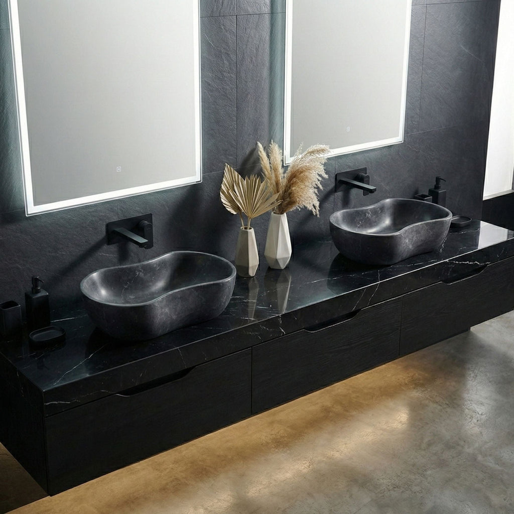 Bathroom Vessel Sink With Wavy Design