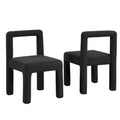 Dining Chairs with Square Open Back - Set of 2