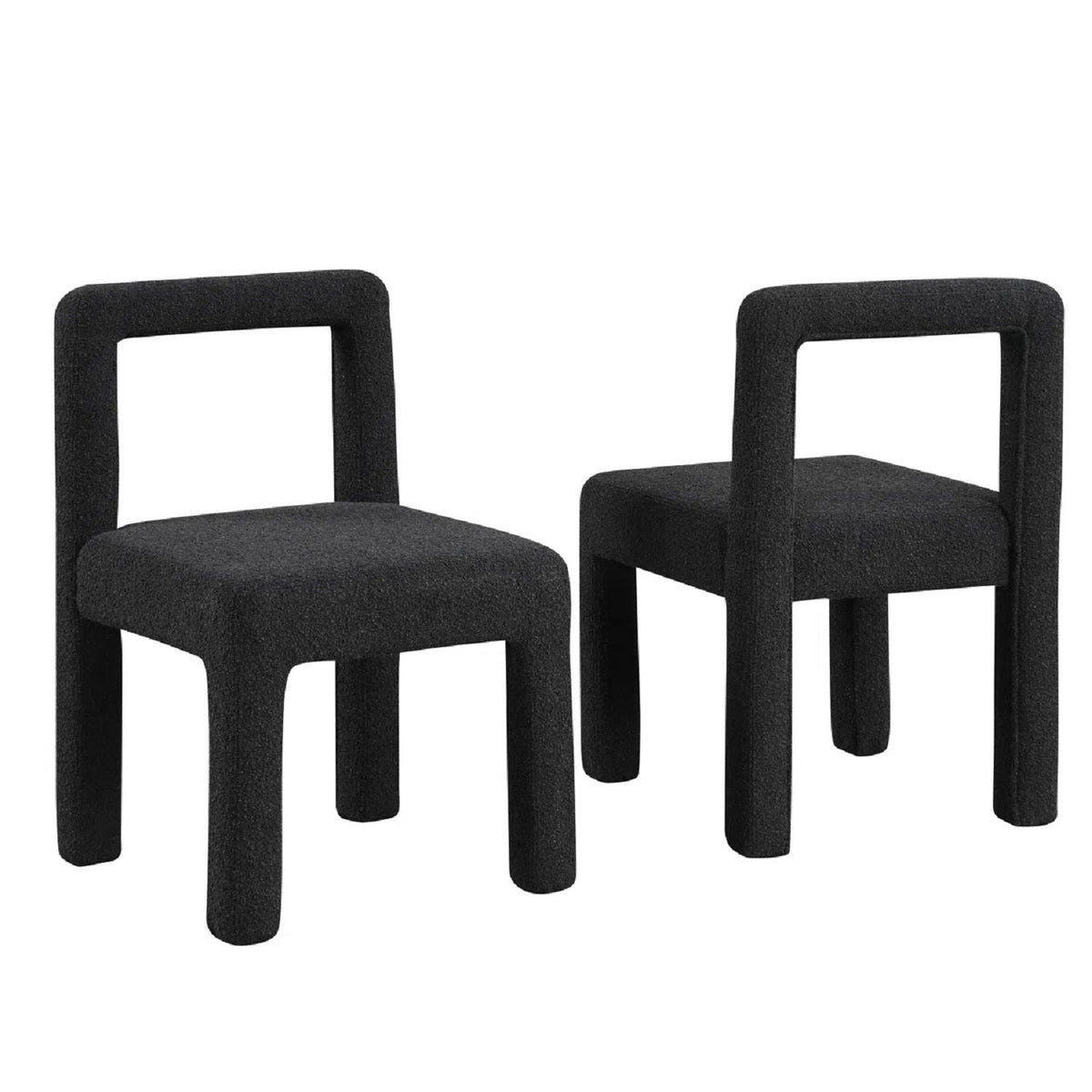 Dining Chairs with Square Open Back - Set of 2