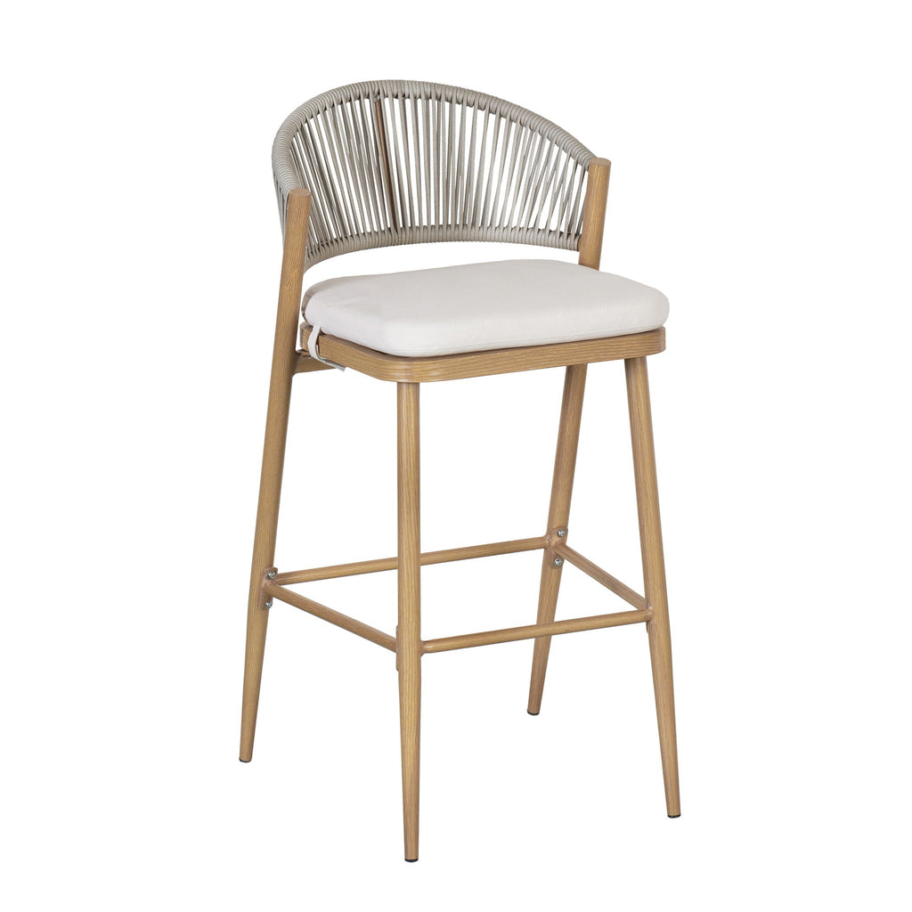 Outdoor Bar Height Metal Frame Counter Stools