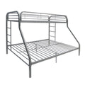 Twin / Full Bunk Bed with Guardrails - Silver