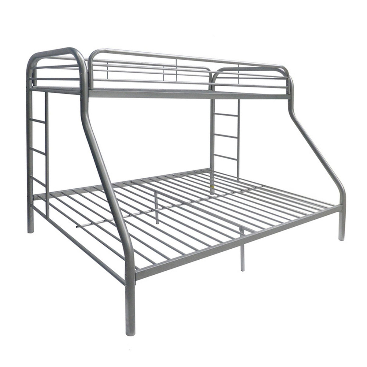 Twin / Full Bunk Bed with Guardrails - Silver