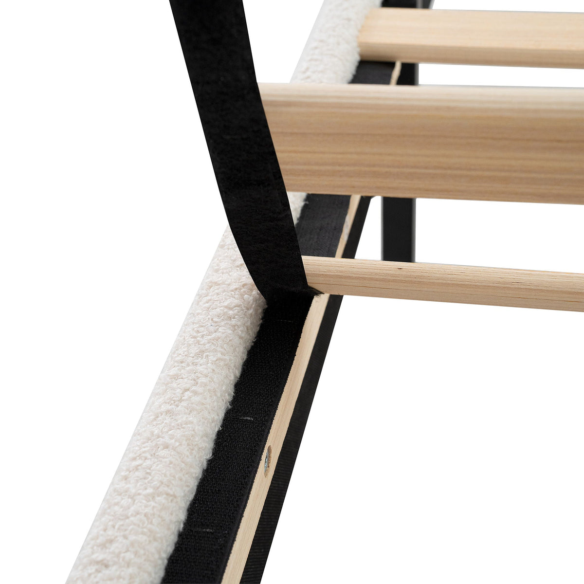 Platform Bed Frame with Tall Headboard and High Footboard - White or Gray