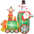 5.9' Christmas Inflatables Train with LED Lights - Multi-Color