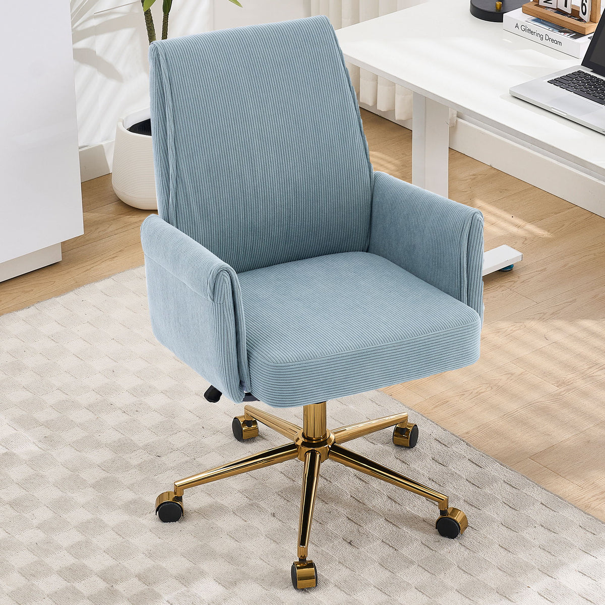 Ergonomic Mid Back Office Chair with Memory Foam Cushion - Multiple Colors