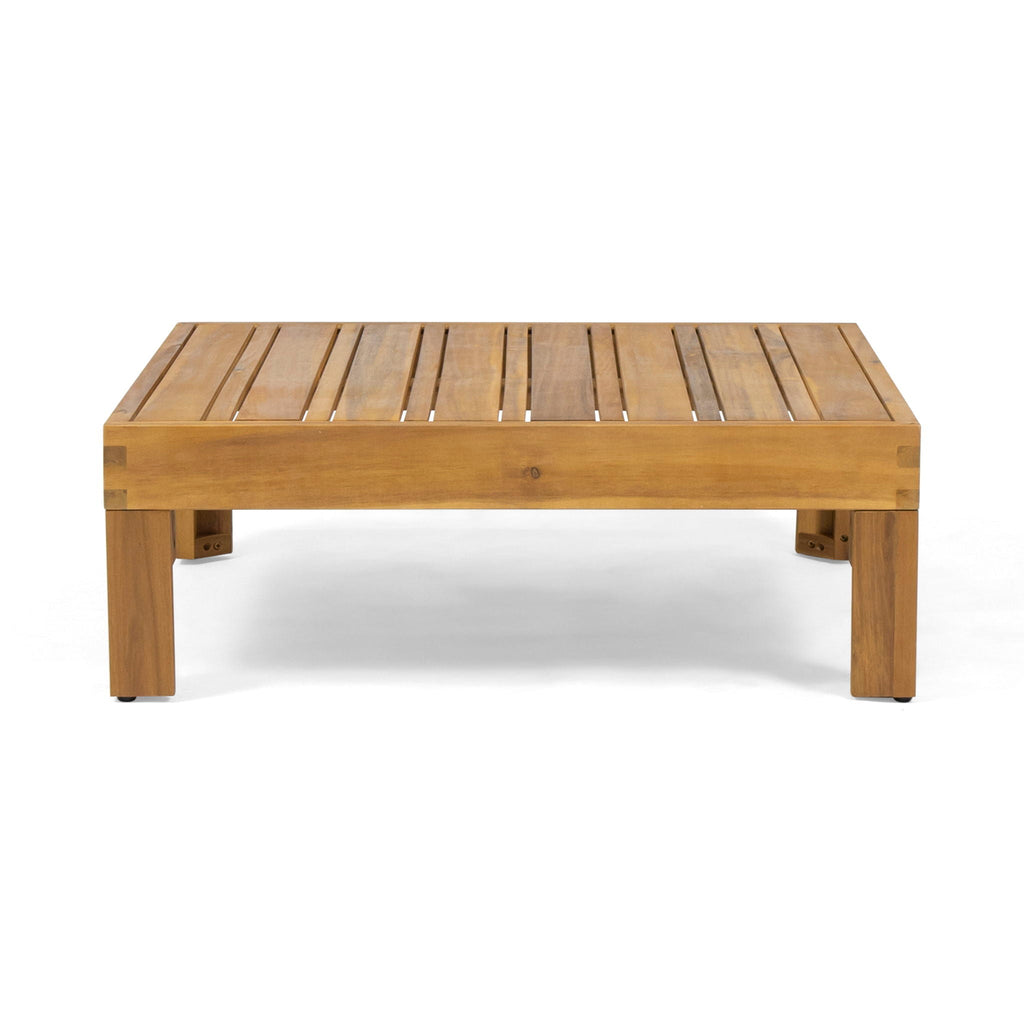 Oana 3 Piece Loveseat Set with Coffee Table - Acacia Wood Outdoor Seating