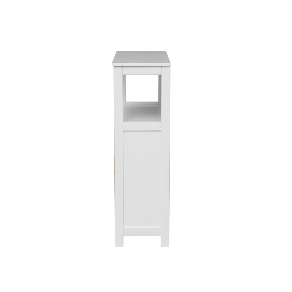 Modern Kitchen Storage Cabinet with 3 Drawers and 1 Door - White