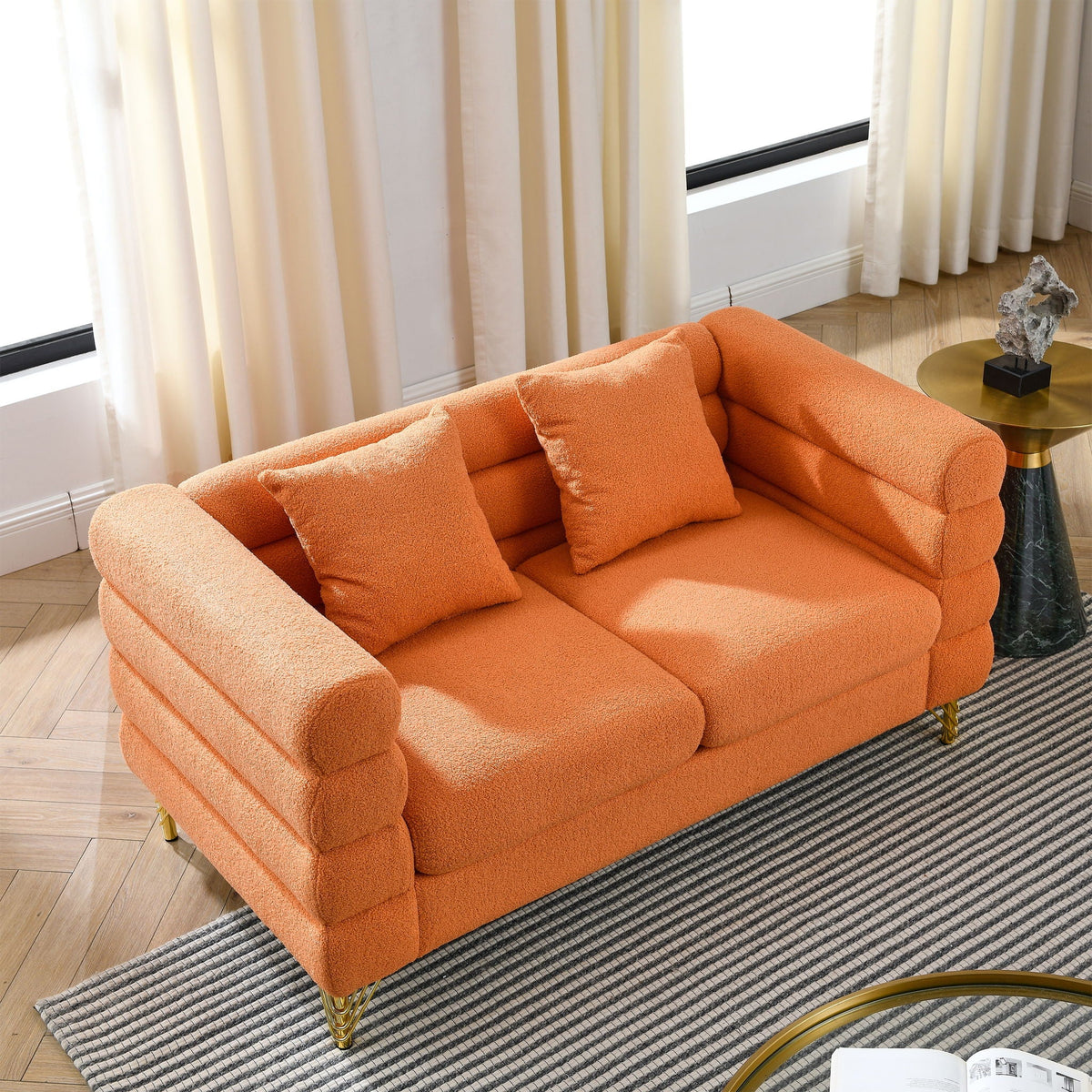 Streamline Sectional Sofa with Art Deco Design - Multiple Colors