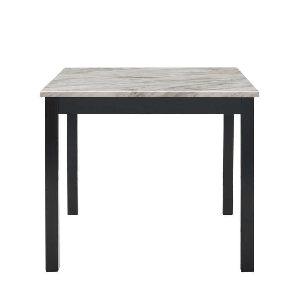 Modern 5 Piece Counter Height Dining Set with Tufted Nail Head Chairs - Black