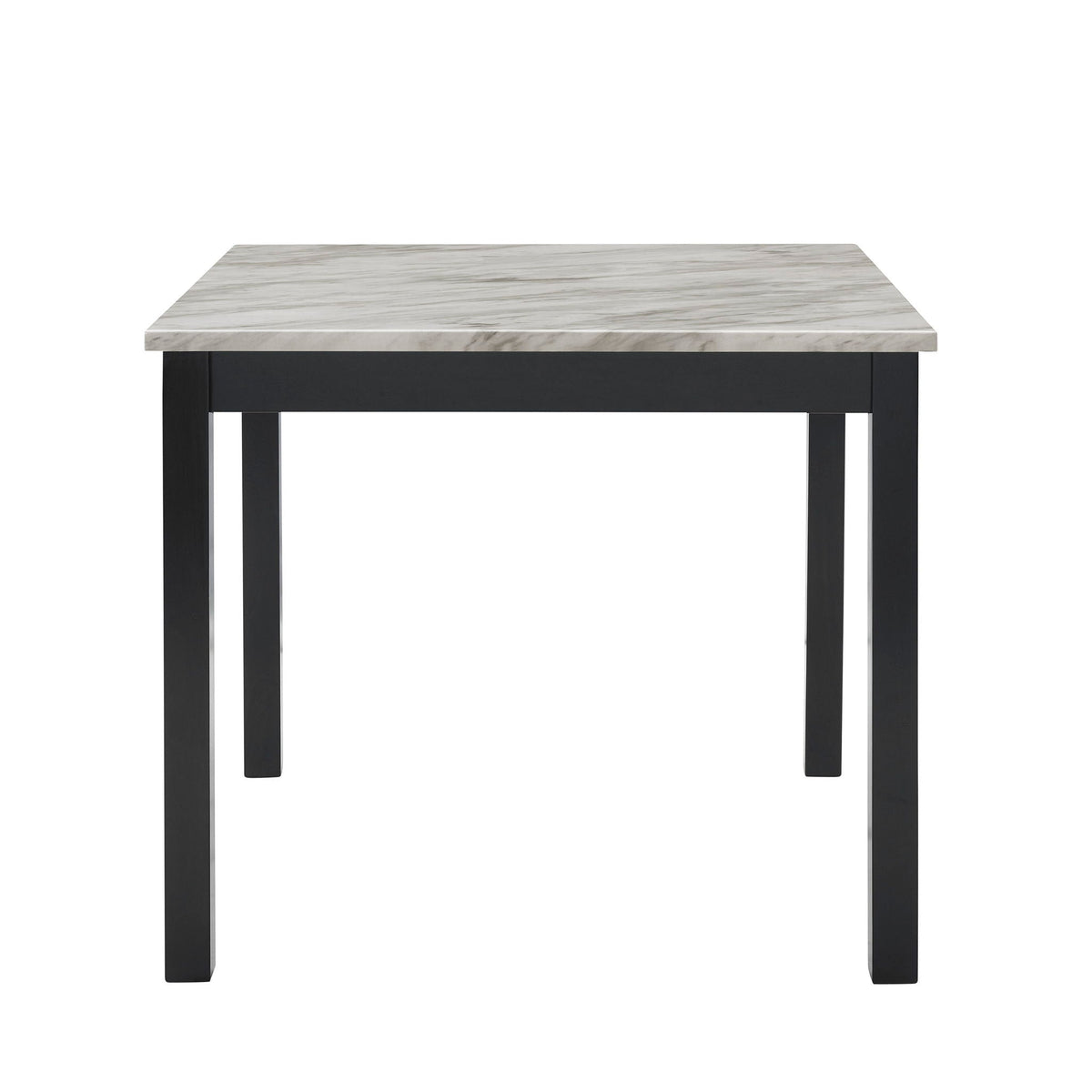 Modern 5 Piece Counter Height Dining Set with Tufted Nail Head Chairs - Black