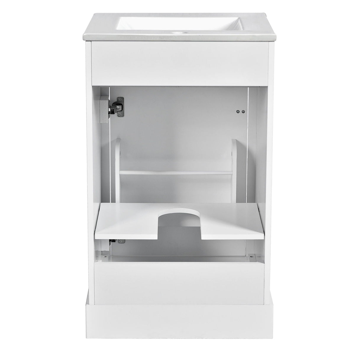 Elegant Bathroom Vanity with Ceramic Sink and Soft-Close Door - Multiple Colors